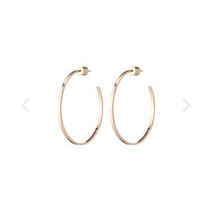 Jennifer Fisher Baby Flat Thread Hoops (Rose Gold)
